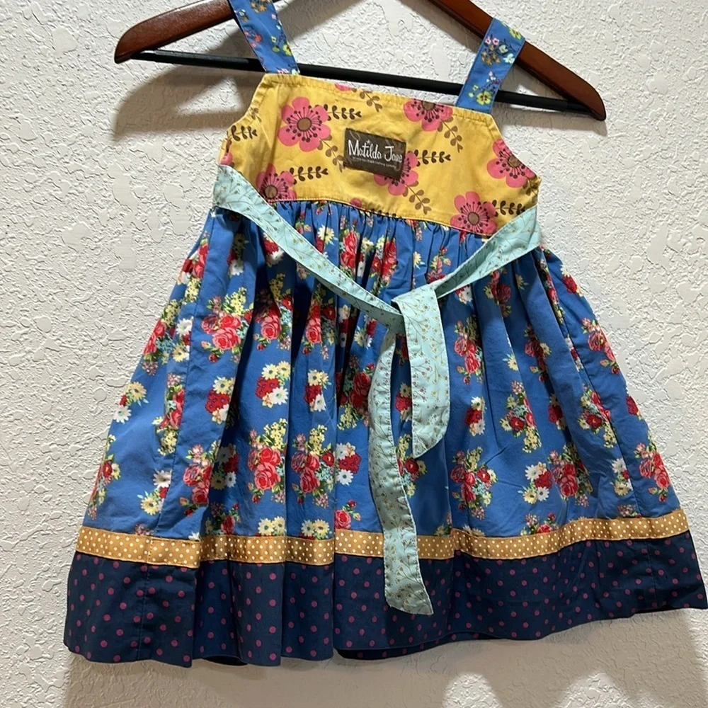 MATILDA JANE  floral girls dress size 4 GUC..